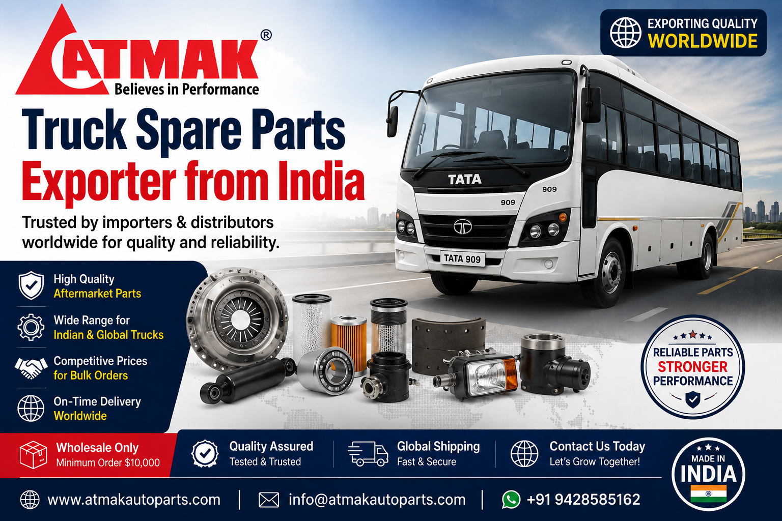 Truck Spare Parts Exporter from India